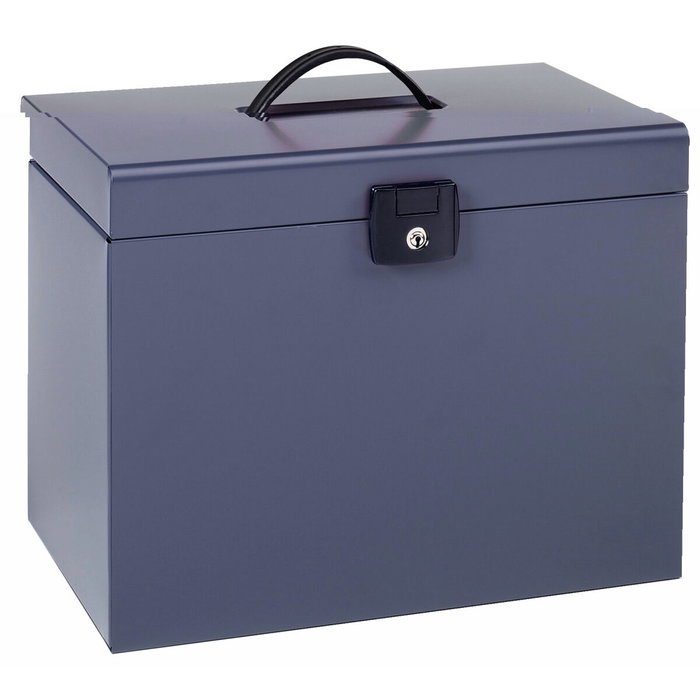 Esselte Maletín metálico Home-box con 5 carpetas colgantes A4 gris oscuro Esselte Maletín metálico Home-box con 5 carpetas colgantes A4 gris oscuro