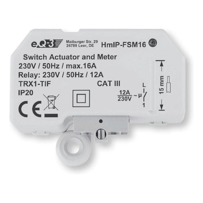 eQ-3 HmIP-FSM16 Actuador de conmutación empotrable (16A) eQ-3 HmIP-FSM16 Actuador de conmutación empotrable (16A)