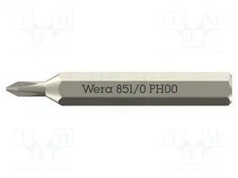 WERA Punta de destornillador Phillips PH00 851/0 Micro