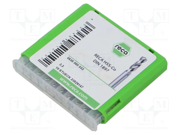 RECA Broca para metal de 3,3 mm y 49 mm en HSS-Co