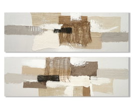 DKD Home Decor Cuadro Lienzo MDF 150x3x50 Abstracto (Pack de 2)