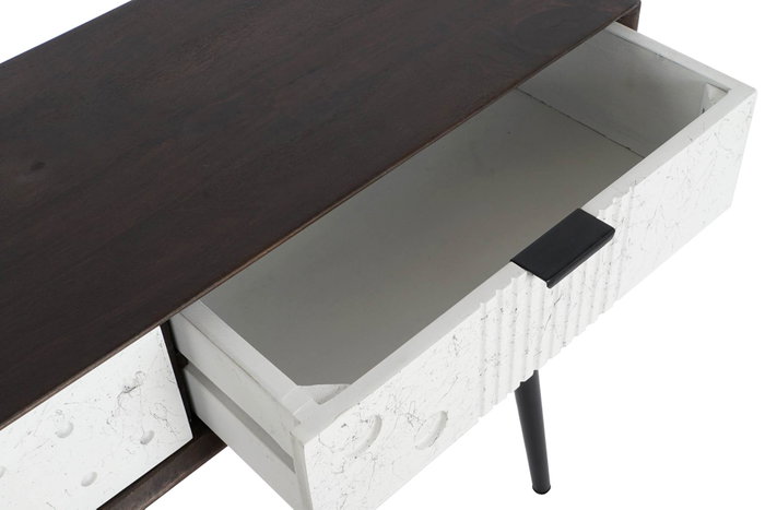 DKD Home Decor Consola de Mango y Metal Blanca DKD Home Decor Consola de Mango y Metal Blanca