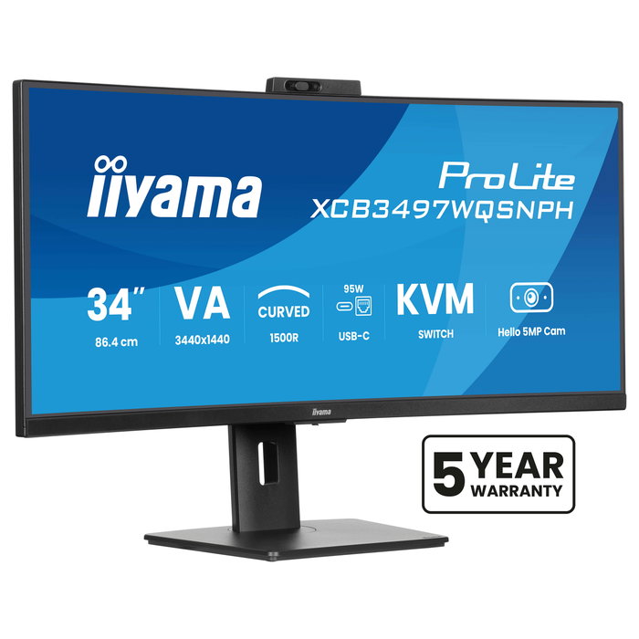 iiyama ProLite XCB3497WQSNPH-B1 Monitor Curvo 34'' UWQHD VA 120Hz iiyama ProLite XCB3497WQSNPH-B1 Monitor Curvo 34'' UWQHD VA 120Hz