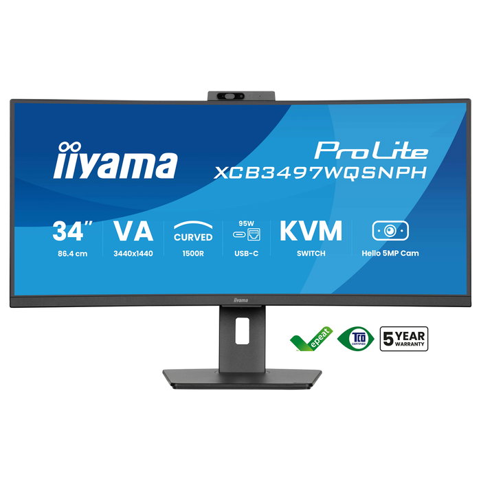 iiyama ProLite XCB3497WQSNPH-B1 Monitor Curvo 34'' UWQHD VA 120Hz iiyama ProLite XCB3497WQSNPH-B1 Monitor Curvo 34'' UWQHD VA 120Hz