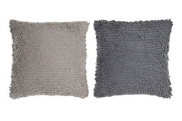 DKD Home Decor Cojín Gris Azul 15 x 45 x 45 cm (4 Unidades) Scandi