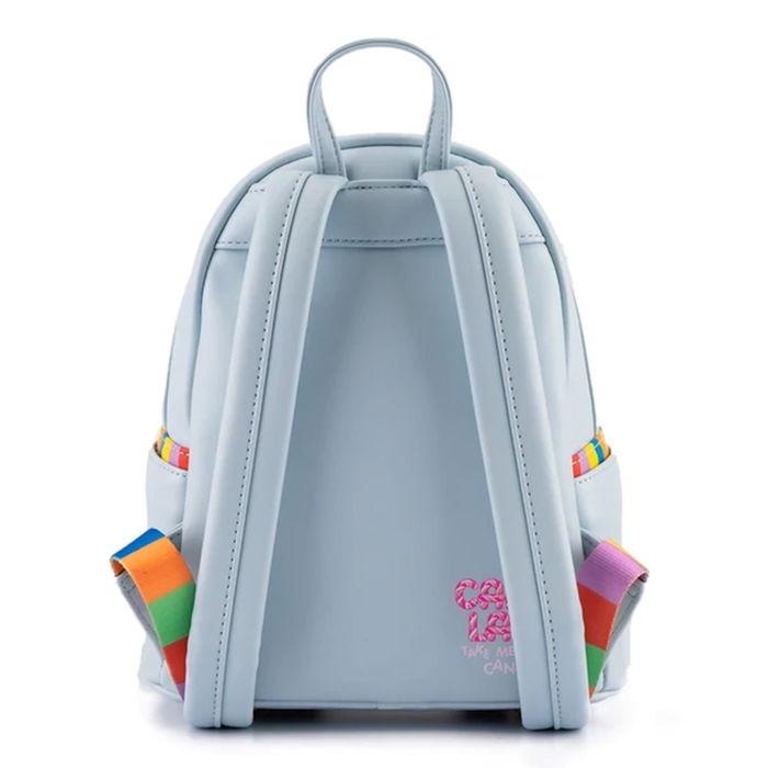 Loungefly Candy Land Take Me Mini Mochila de Mujer, Cartera de Cuero Vegano con Licencia Oficial de Hasbro, Bolso de Hombro Ajustable con Detalles Bordados y Estampados