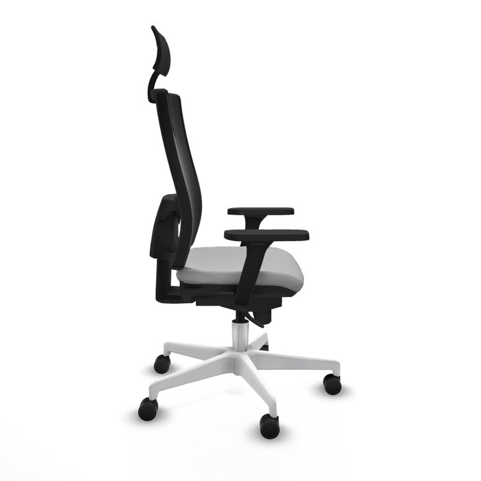 PIQUERAS Y CRESPO Silla de oficina Horna con mecanismo Sincro, Gris claro y Negro PIQUERAS Y CRESPO Silla de oficina Horna con mecanismo Sincro, Gris claro y Negro