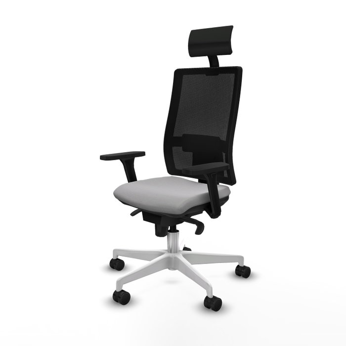 PIQUERAS Y CRESPO Silla de oficina Horna con mecanismo Sincro, Gris claro y Negro PIQUERAS Y CRESPO Silla de oficina Horna con mecanismo Sincro, Gris claro y Negro