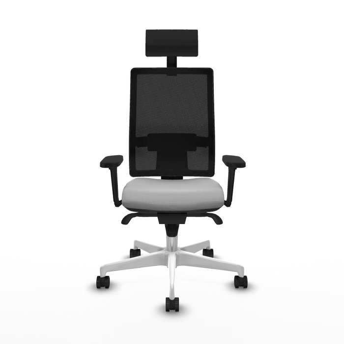 PIQUERAS Y CRESPO Silla de oficina Horna con mecanismo Sincro, Gris claro y Negro PIQUERAS Y CRESPO Silla de oficina Horna con mecanismo Sincro, Gris claro y Negro