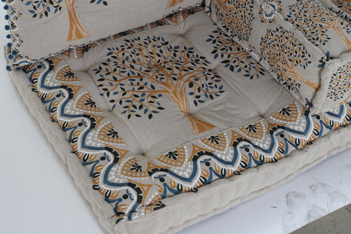 DKD Home Decor Sillón Amarillo Beige 76 x 1 x 145 cm Set de 4