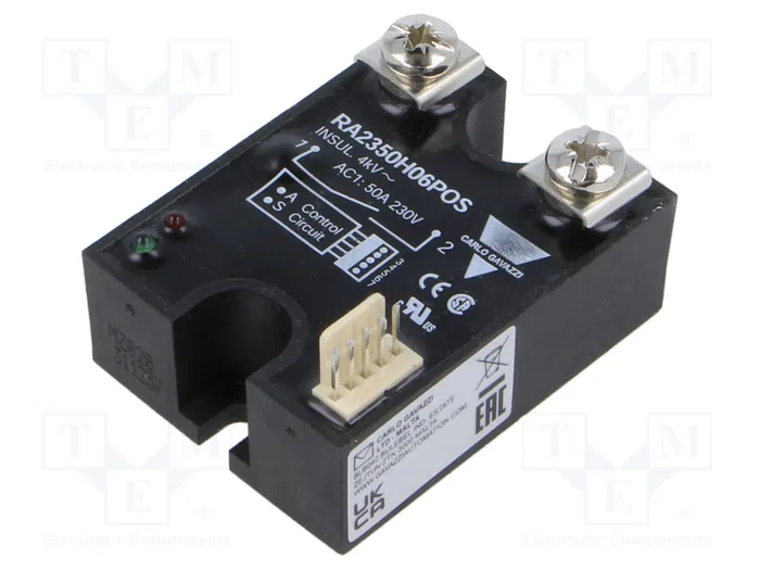 CARLO GAVAZZI RA2350H06POS Relé de semiconductor monofásico 25A 170-250VAC CARLO GAVAZZI RA2350H06POS Relé de semiconductor monofásico 25A 170-250VAC