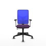 PIQUERAS Y CRESPO Silla de oficina Motilla con mecanismo Sincro/Traslack, Morado y Azul