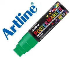 Artline EPP-20 Rotulador de Cartelería con Punta Rectangular de 20 mm, Color Verde Fluor