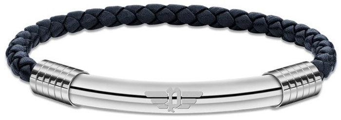 Police Gear Bracelet Blue Leather 19cm Azul Police Gear Bracelet Blue Leather 19cm Azul
