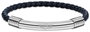 Police Gear Bracelet Blue Leather 19cm Azul