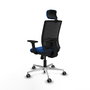 PIQUERAS Y CRESPO Silla de oficina Yunquera con mecanismo Sincro, Azul y Negro