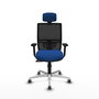 PIQUERAS Y CRESPO Silla de oficina Yunquera con mecanismo Sincro, Azul y Negro