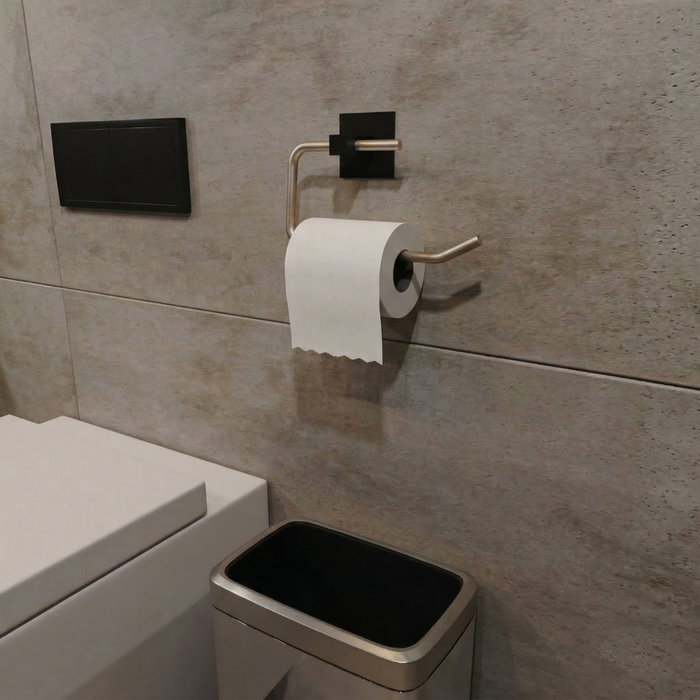 Aberto Design Portarrollos de Papel Higiénico Metal Dorado para Baño Elegante y Duradero 8 x 5 x 16 cm