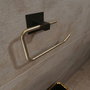 Aberto Design Portarrollos de Papel Higiénico Metal Dorado para Baño Elegante y Duradero 8 x 5 x 16 cm