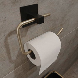 Aberto Design Portarrollos de Papel Higiénico Metal Dorado para Baño Elegante y Duradero 8 x 5 x 16 cm