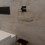 Aberto Design Portarrollos de Papel Higiénico Metal Dorado para Baño Elegante y Duradero 8 x 5 x 16 cm