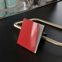 Aberto Design Portarrollos de Papel Higiénico Metal Dorado para Baño Elegante y Duradero 8 x 5 x 16 cm