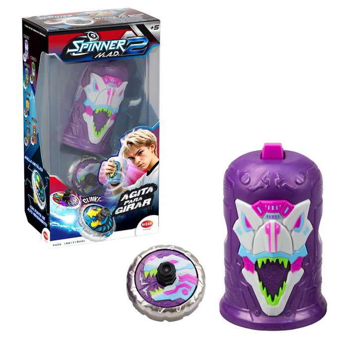 Bizak Spinner Mad Shaker Pack Individual 62006323 - Fidget Spinner Shaker, Juguete de Peonza con Mecanismo de Giro Avanzado, Actívalo Agitando, para Batallas, +5 Años