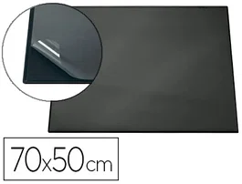 Durable Vade sobremesa negro con tapa transparente 70x50 cm