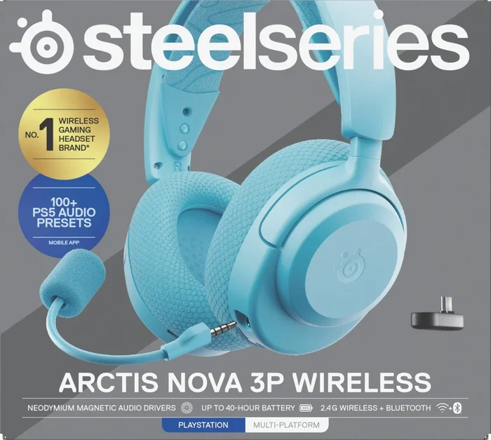 Steelseries Arctis Nova 3PW Auriculares Inalámbricos Aguamarina Steelseries Arctis Nova 3PW Auriculares Inalámbricos Aguamarina
