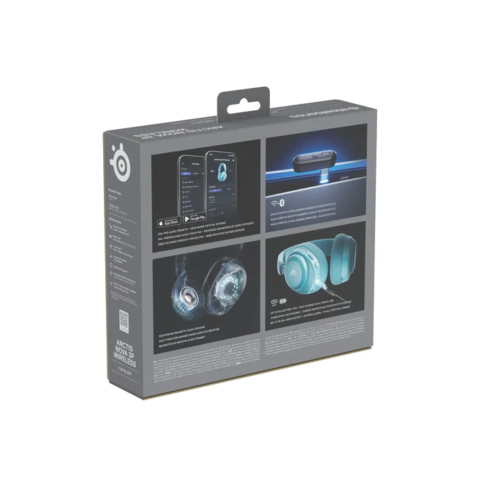 Steelseries Arctis Nova 3PW Auriculares Inalámbricos Aguamarina Steelseries Arctis Nova 3PW Auriculares Inalámbricos Aguamarina