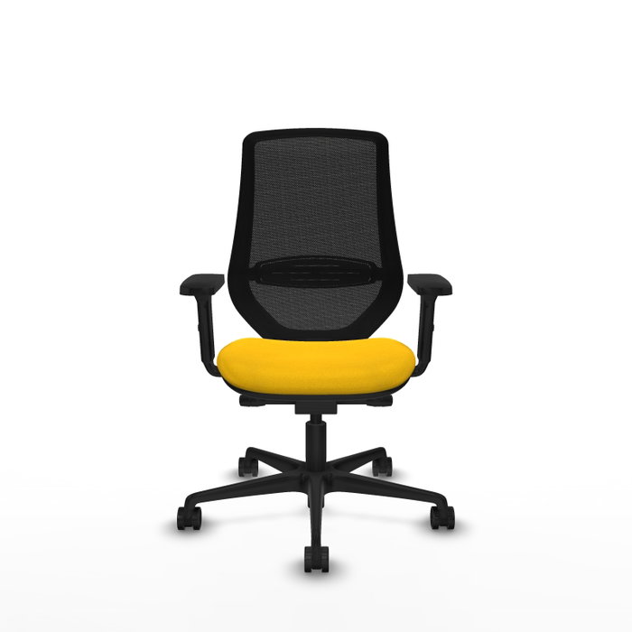 PIQUERAS Y CRESPO Silla de oficina Mardos con mecanismo Sincro/Traslack Amarillo/Negro