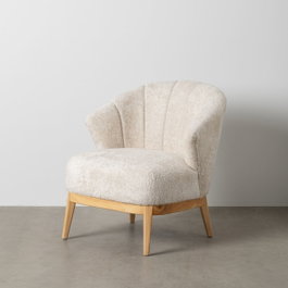 Ixia Sillón Natural-Crema Tejido-Madera