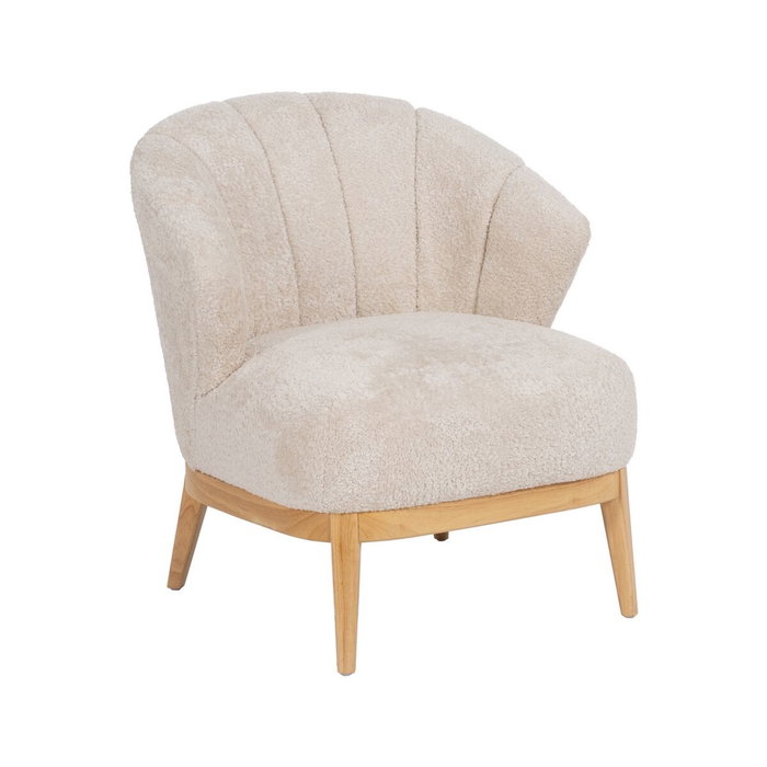 Ixia Sillón Natural-Crema Tejido-Madera