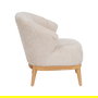 Sillón Natural-Crema Tejido-Madera Salón 71 X 75 X 76 cm