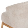 Sillón Natural-Crema Tejido-Madera Salón 71 X 75 X 76 cm