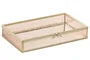 DKD Home Decor Bandeja de Decoración Cristal y Metal Rosa y Dorado 24x14x4,5 cm