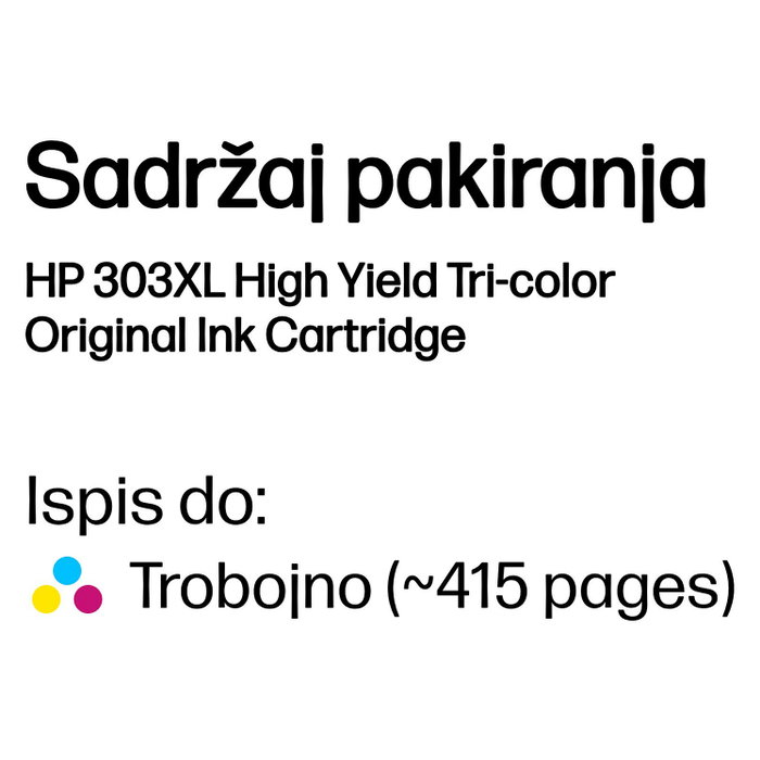 HP Cartucho de Tinta 303XL Tri-Color HP Cartucho de Tinta 303XL Tri-Color