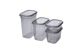 Hermia BNMPEGYAR20-481115 Set de 20 Cajas de Almacenaje de Plástico Color Antracita Organizadores Multifuncionales para Hogar y Cocina