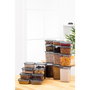 Hermia BNMPEGYAR20-481115 Set de 20 Cajas de Almacenaje de Plástico Color Antracita Organizadores Multifuncionales para Hogar y Cocina