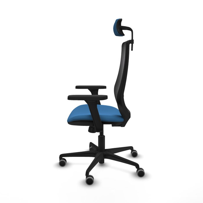 PIQUERAS Y CRESPO Silla de oficina Mardos con mecanismo Sincro, Azul claro y Negro