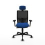 PIQUERAS Y CRESPO Silla de oficina Yunquera con mecanismo Sincro, Azul y Negro
