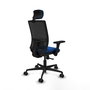 PIQUERAS Y CRESPO Silla de oficina Yunquera con mecanismo Sincro, Azul y Negro
