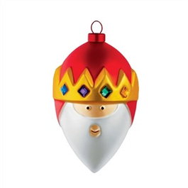 Alessi Bola de Navidad Rey Gaspar en Vidrio Soplado Rojo