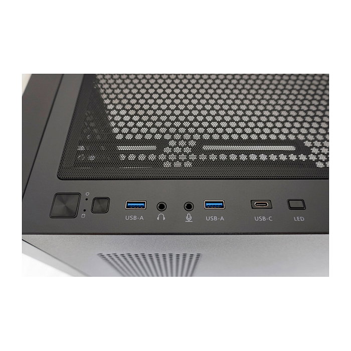 LC-Power 804B Midi Tower Gaming PC Negro con Iluminación RGB Vidrio Templado ATX/Micro-ATX/Mini-ITX para Juegos