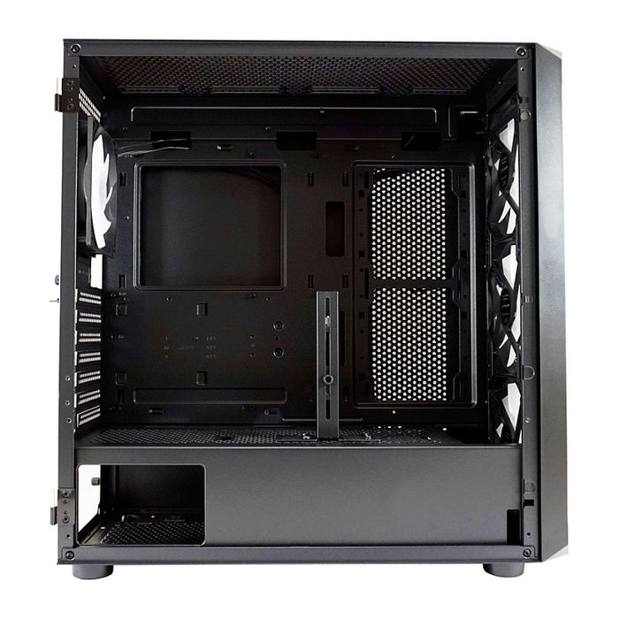 LC-Power 804B Midi Tower Gaming PC Negro con Iluminación RGB Vidrio Templado ATX/Micro-ATX/Mini-ITX para Juegos