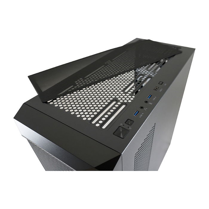 LC-Power 804B Midi Tower Gaming PC Negro con Iluminación RGB Vidrio Templado ATX/Micro-ATX/Mini-ITX para Juegos