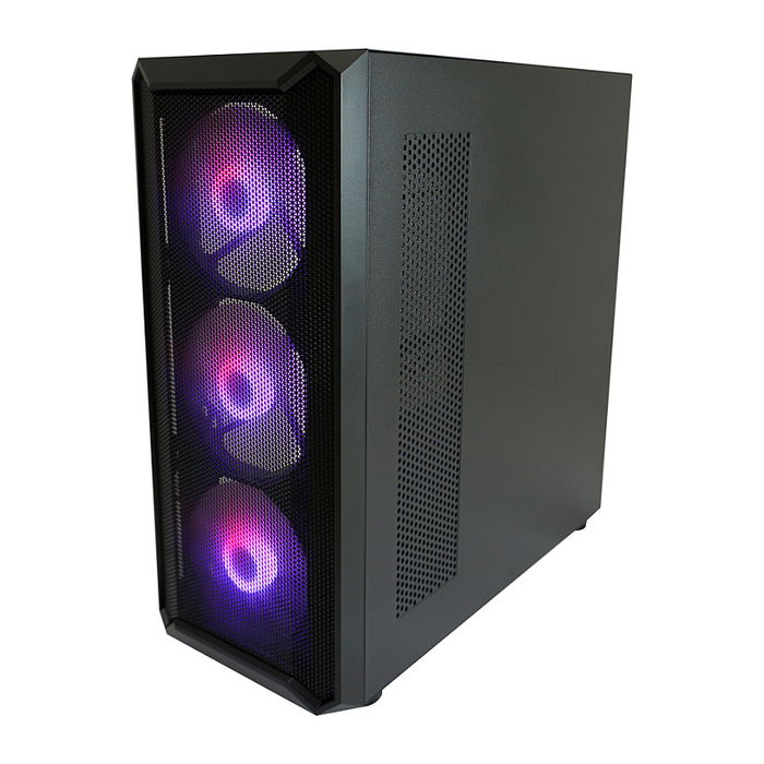 LC-Power 804B Midi Tower Gaming PC Negro con Iluminación RGB Vidrio Templado ATX/Micro-ATX/Mini-ITX para Juegos