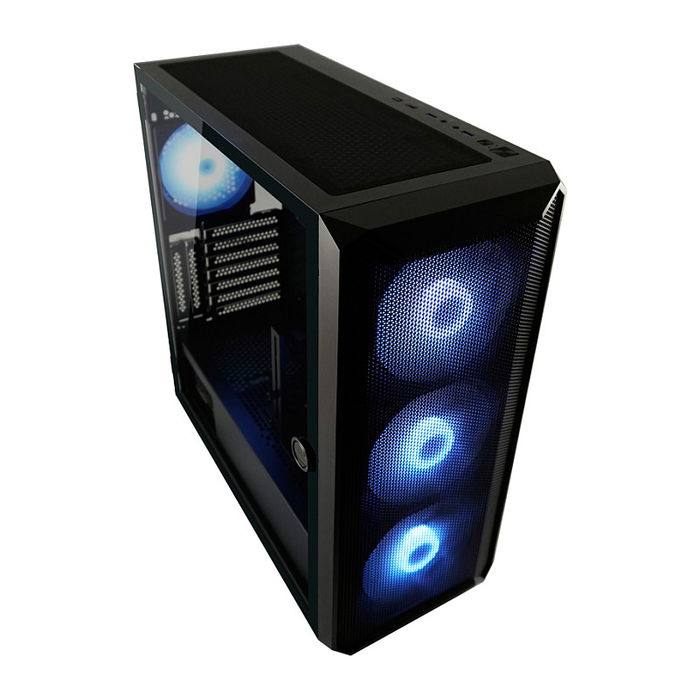 LC-Power 804B Midi Tower Gaming PC Negro con Iluminación RGB Vidrio Templado ATX/Micro-ATX/Mini-ITX para Juegos