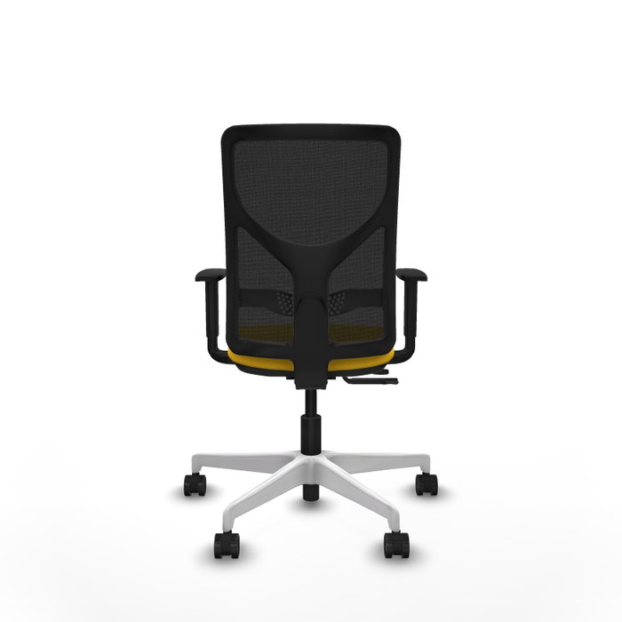 PIQUERAS Y CRESPO Silla de oficina Motilla con mecanismo Sincro/Traslack, Amarillo y Negro