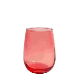 Soler Hispania Ducale - Vaso de Vidrio Rojo, Capacidad 49 cl / 490 ml, Altura 110 mm, Diámetro 70 mm, Borde Fino (Set de 6)
